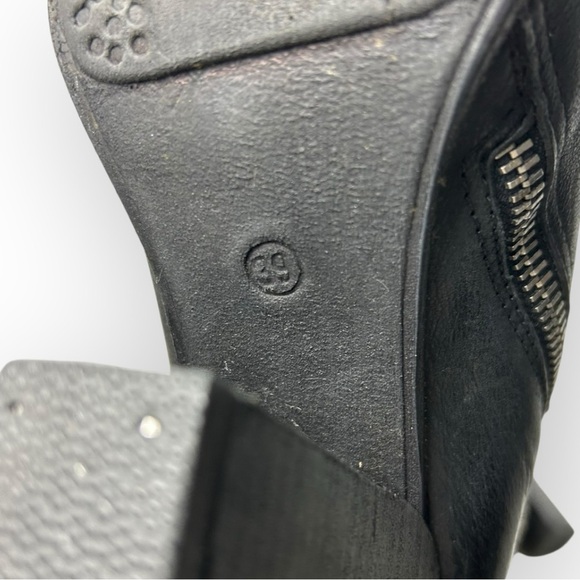 A.S. 98 Black Studded Side Zip Ankle Booties 39 - Picture 11 of 12